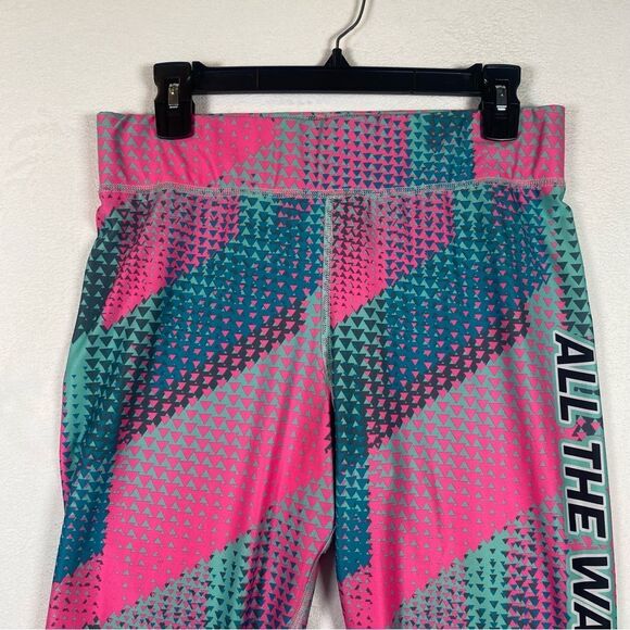 All The Way Live Full Dye Geometric Pattern Leggings Size Large - Picture 6 of 10
